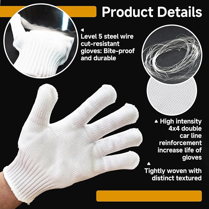 QBLEEV 1 Pair Bird Handling Anti-Bite Gloves, Small Animal Bite Proof Gloves for Training
