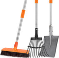 Chicken Poop Scooper Shovel Rake Scrub Brush for Chicken Coop Supplies Accessories for Cleaning