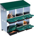 Nesting Boxes for Chickens - 6-Hole Chicken Nesting Boxes for Laying Eggs,Chicken Nesting Box with Lockable Lid - Secure Egg Laying Box for Farm & Backyard - Easy Egg Collection & Protection