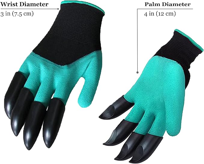Floro Garden Gloves with Claws, Chicken Coop Cleaning, for Digging, Pruning & Poking, All in One Gardening Tool, Durable Hand Protectors, handwear for Gardeners & DIY Hobbyists