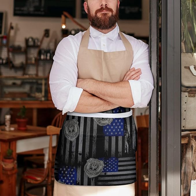 Half Apron with 3 Pockets Chef Cooking Kitchen Restaurant Aprons for Women Men