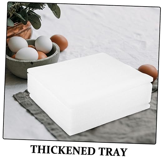 Foam Egg Holder Shatterproof Egg Storage Tray for Safe Transport Reusable Carrying Container for Shipping Capacity White