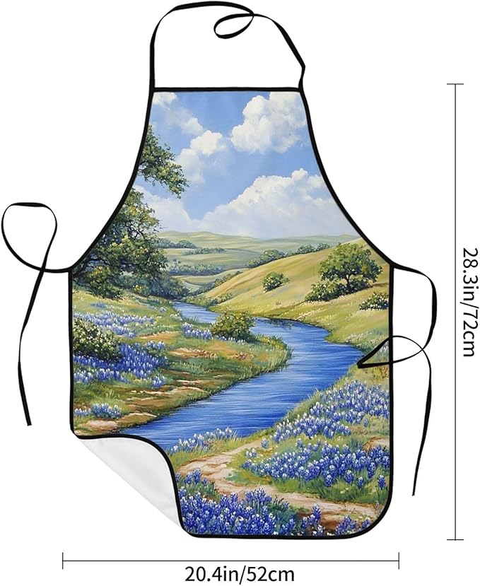 Kitchen Aprons for Men Women Waterproof Apron with 2 Pockets Tropical plants and parrots Apron Adjustable Bib Aprons