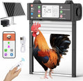Automatic Chicken Coop Door, Smart TUYA APP Controlled, WiFi Enabled, Door Status Detection, Solar Powered, Anti Pinch, Auto Chicken Door with Timer & Light Sensor, LCD Display, 5 Modes