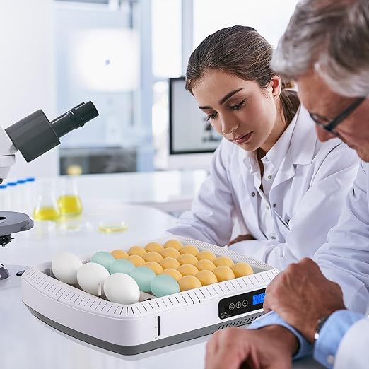 35-Egg Incubator with Automatic Egg Turning, Digital Temperature & Humidity Control, Water Alarm – Hatcher for Chicken, Duck, Goose, Quail, Pigeon & Bird Eggs