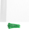 1-Pack Floral Chicken Wire Mesh, 15.7 in x 9.8 ft Plastic Hexagonal Chicken Wire Fencing with 50 Garden Ties for Crafts/Poultry Netting/Garden/Plant Protection [White]