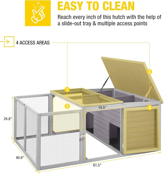 Aivituvin Walk in Chicken Coop, Chicken House Coop, Chicken Coop for 8 Chickens, Outdoor Poultry Duck Enclosure Small Animal Playpen - Easy Clean PVC Layer Included