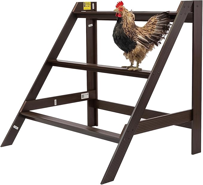 New Age Pet ECOFLEX Restful Roost Chicken Roost Bar, Large L Shape, Non Toxic, Eco Friendly, Easy Clean, Moisture & Odor Resistant, Durable Composite, Fits Up to 12 Birds