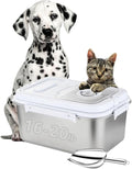 Sanbo Cat Food Storage Container Stainless Steel with Scoop, Airtight Pet Metal Food Storage Bin,Puppy Food Canister,Storage Box with Date Tracker for Kitchen (Sliver, 10L)