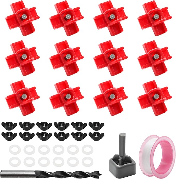 12 Pcs Horizontal Chicken Waterer Nipples, Automatic Chicken Water Feeder for Outdoor Use