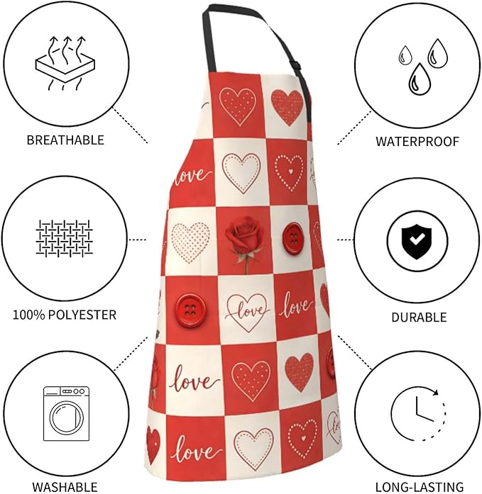Shark Jumping Home Aprons 2 Pockets 33"×28" for Men Women, Ocean Sea Waterproof Kitchen Cooking Bib