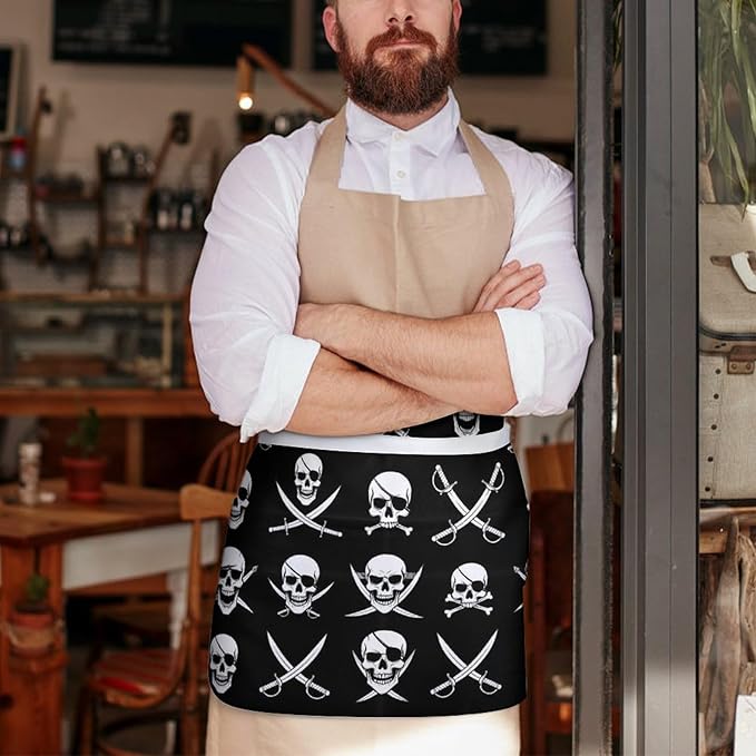 Server Waitress Waist Apron Cooking Kitchen Restaurant Aprons for Women Men
