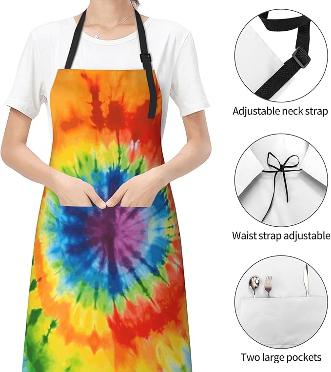 Aprons for Women with Pockets Waterproof Apron Adjustable Bib Turquoise Blue Gold Marble Apron Chef Apron