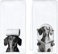 Dachshund Gifts Bathroom Hand Towels, Weiner Dog Gifts for Women Hand Towels for Bathroom, Gifts for Dachshund Lovers, Weiner Dog Decor, 16x24 Inch Set of 2