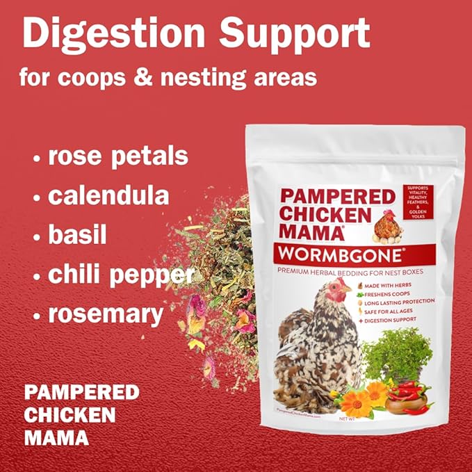 Premium Non-GMO Backyard Chicken Nesting Herbs (1.25 pounds) - Naturally Keep A Clean Coop Your Hens Will Love