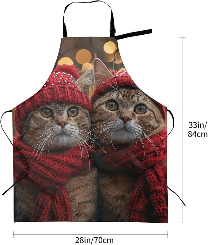 Kitchen Aprons for Men Women Waterproof Apron with 2 Pockets Cool Steampunk Gears Apron Adjustable Bib Aprons