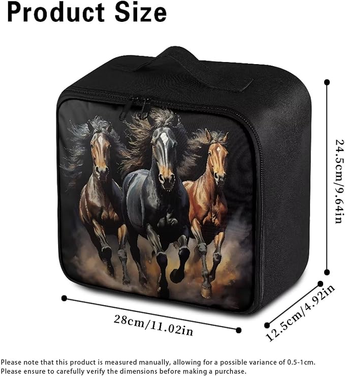 Rnyleeg Horse First Aid Kit for Home Emergency Medical Trauma Bag Portable Travel First Aid Bag Empty Medicine Storage Bag Black