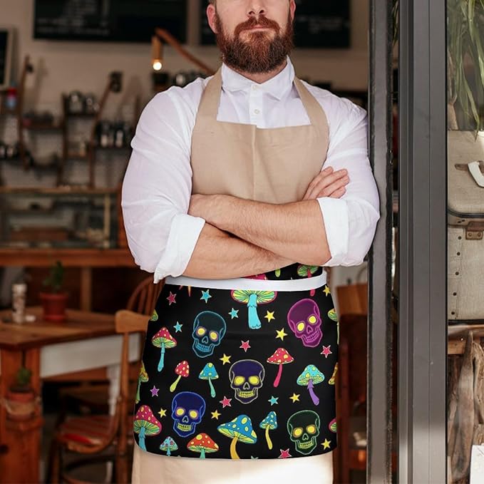 Short 3 Pockets Waist Waiter Waitress Half Apron Waterproof Chef Aprons