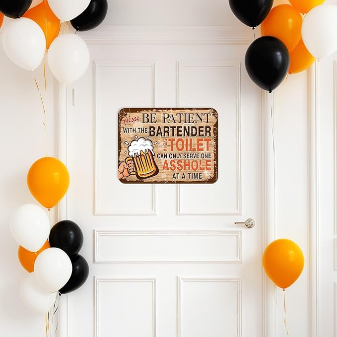 WERNNSAl Beer Party Decorations - 9 PCS Vintage Beer Birthday Decorations for Men Women Cheers and Beers Party Decorations Funny Alcohol Party Signs for Home Bar Man Cave Wall Decor