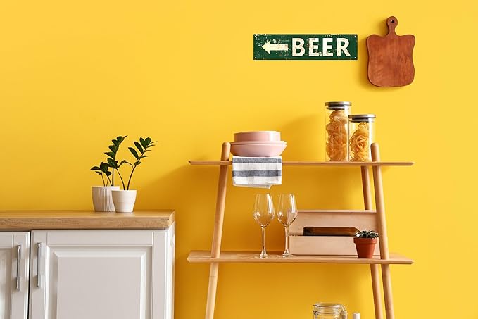 Vintage Tin Sign Retro Metal Funny Beer Signs for Home Decor Stylish Wall Art Plaques Gift for Home Door Entrance Fence and Wall Decor in Every Room 16x4 in