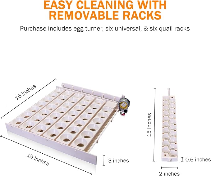 Little Giant Automatic Egg Turner 6300 w Quail Rails