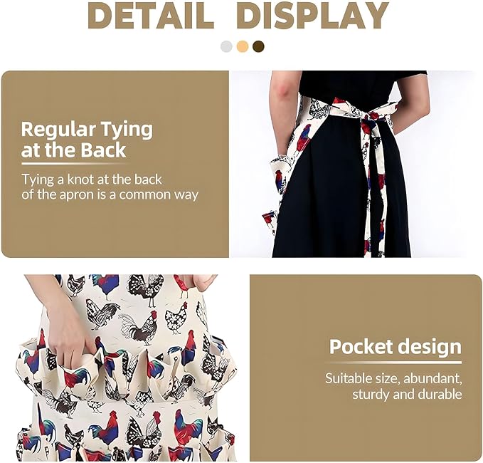 Egg Apron,Egg Collecting Apron for Chicken Duck Goose Eggs,Chicken Egg Apron for Housewife Farmhouse Kitchen Restaurant