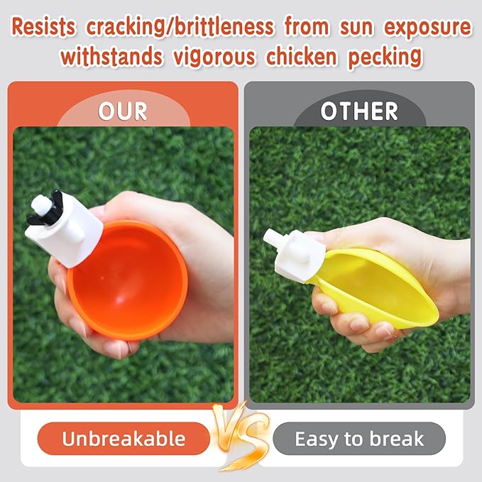 Chicken Waterer Cups,8 Packs Automatic Chicken Water Feeder Suitable for Chicks, Duck, Goose, Turkey and Bunny | Poultry Water Feeder Kit