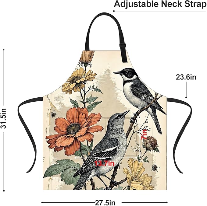 Apron Adjustable Waterproof with Two Deep Pockets Wowen men for Summer BBQ Pool Parties & Resorts