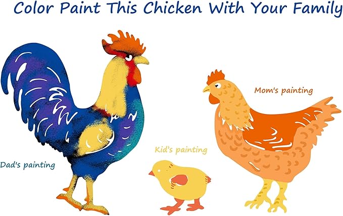 TT & MM Chicken Gifts for Women/Men,Metal Chicken Yard Decor 3 Pcs Rooster Decorations Garden Stakes,Hen/Chicks Silhouette Statues for Yard Art,Backyard,Patio,Lawn,Outdoor Decor