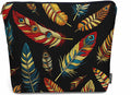 Peacock Feathers Makeup Bags Makeup Organizer, Tribal Tropical Peacock Feather Flax Toiletry Bags Travel Cosmetic Bag Makeup Purse Pouch Skincare Bag Wallet Bags For Women Men