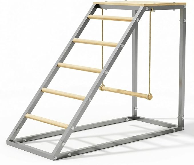 Chicken Roosting Bars, Chicken Perch with Swing, Backyard Poultry Farm, Chicken Coop Toys - Easy Installation & Cleaning, 37.6" l x 15.7" w x 27.5" h