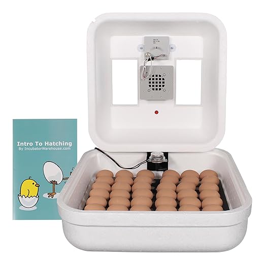 Incubator Warehouse HovaBator 2370 Starter Incubator Kit with Circulated Air Incubator - Egg Incubator with Automatic Egg Turner for Hatching Chicken - Goose, Duck, Turkey, Quail, Chicken Incubator