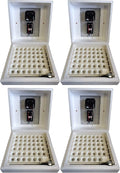 Farm Innovators 2450 Heated Digital Circulated Air Incubator with Automatic Egg Turner for Improved Egg Hatching of Up To 41 Eggs, White (4 Pack)