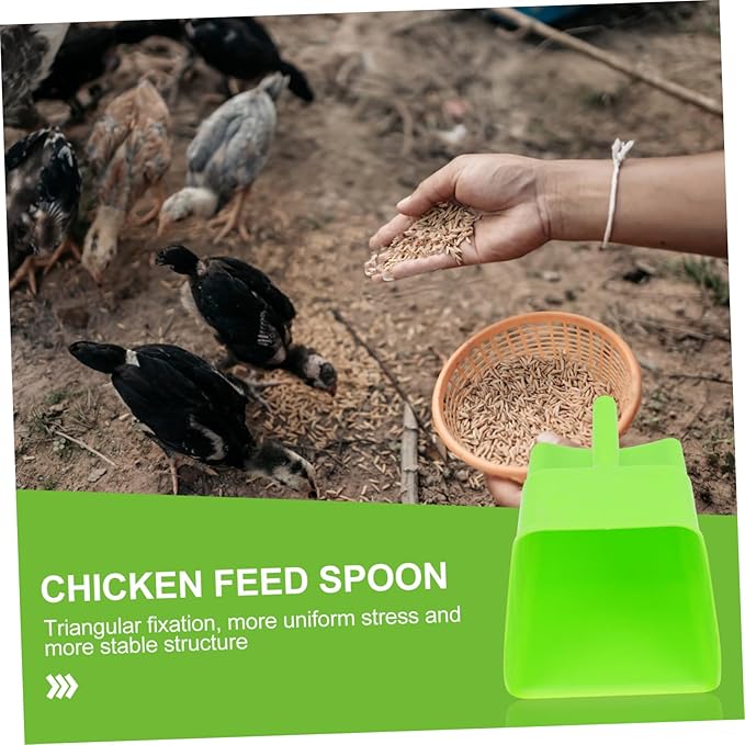 TOYANDONA Heavy Duty Livestock Feed Scoop – Thickened Plastic Fodder Shovels for Poultry and Livestock – for Grain and Seed Smooth Edges