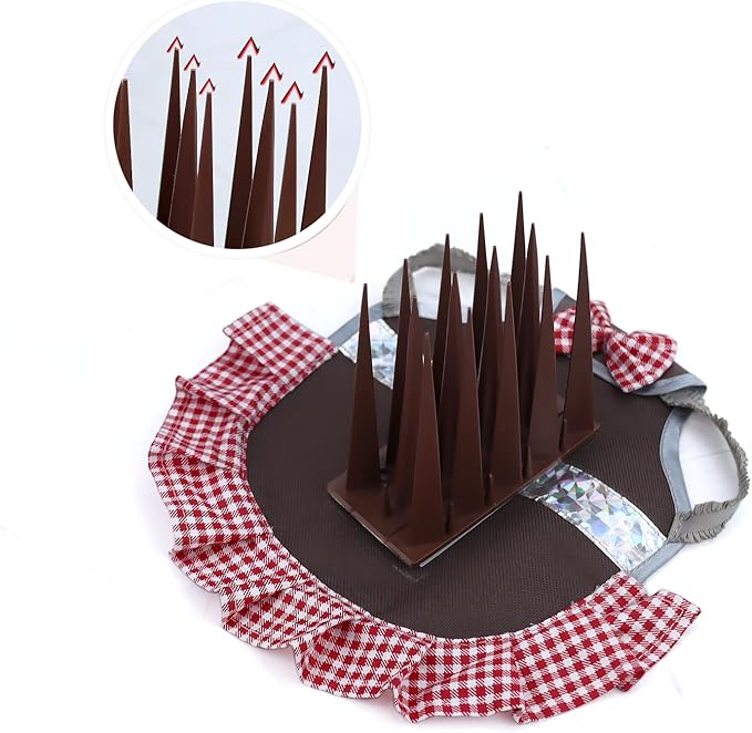 Chicken Saddle Prevent Eagle Raptor Proof Chicken Vests Chicken Shield Saddle for Raptor Hen Protector with Long Bird Spikes and Reflective Tape Keep Poultry Protected