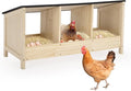 COZIWOW Chicken Nesting Boxes 3 Compartment-Waterproof Asphalt roof, Easy to Install, Wooden Nesting Boxes for Chicken Coop, Egg Laying Boxes for Hens,Ducks,Poultry,Rabbit,Squirrel