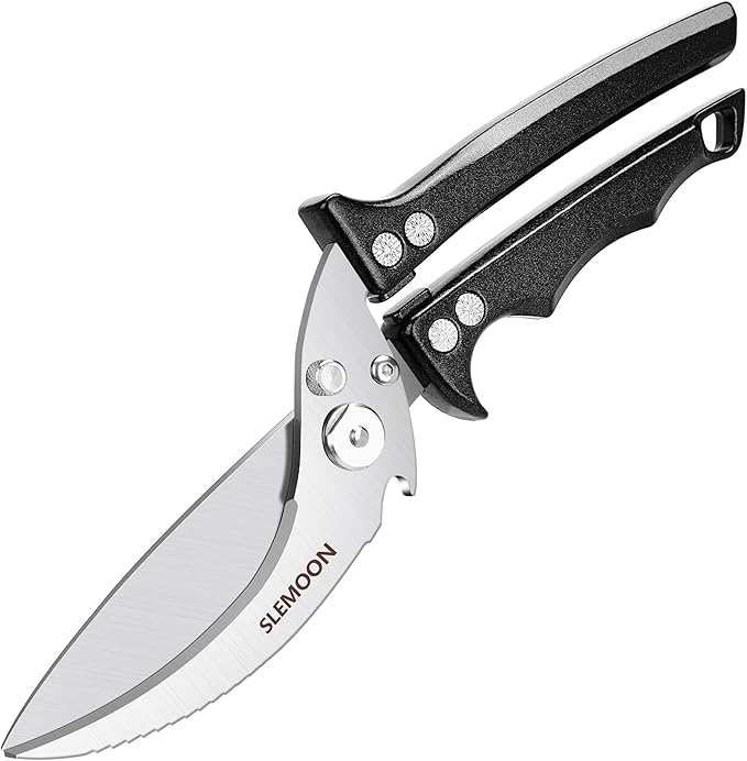 Heavy Duty Poultry Shears Meat Cutting Dishwasher Safe and Food Stainless Kitchen Shears Kitchen Scissors for Chicken Turkey Thanksgiving,Gift Box,black