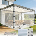 10.8x15.7 ft Clear Waterproof Tarps(Increase Grommets,Windproof Rope) Poly Tarpaulin Outdoor Garden Rainproof Covering,Clear Vinyl Tarp with for Patio,for Covering Henhouse Porch Canopy Plant
