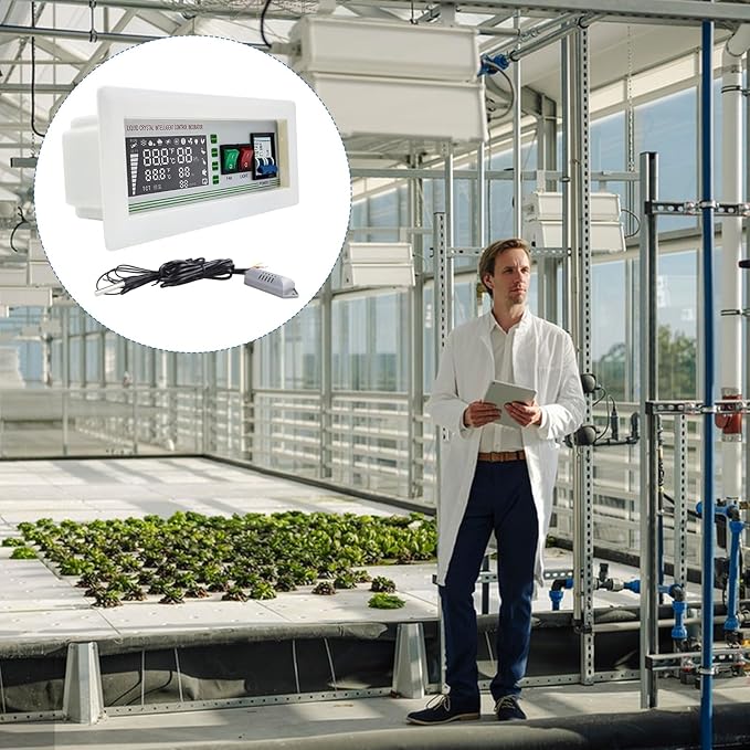 JOJOCY XM‑18SD Egg Incubator Controller, Temperature Humidity Automatic Control Color Display Over-Limit Alarm Thermostat for Chickens, Peacocks, Geese, Ducks, Cranes, Quail and Pigeons
