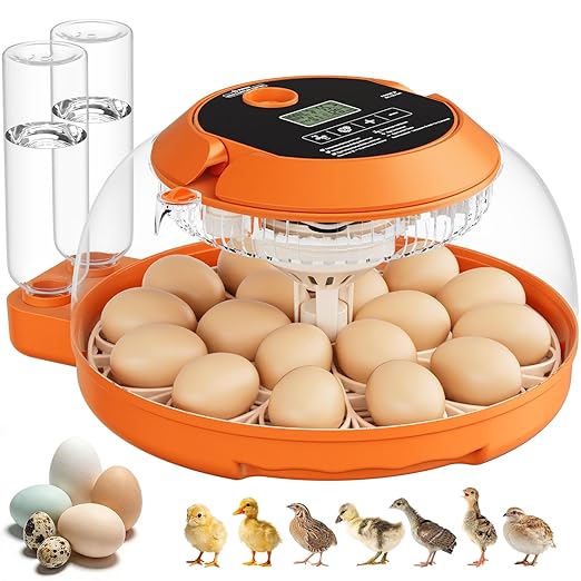 18 Egg Incubators for Hatching Eggs, Egg Incubator with Automatic Egg Turning and Humidity Control, Incubators for Hatching Chicken Ducks Quail Goose Pigeon