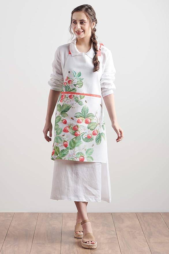 Maison d' Hermine 100% Cotton Apron for women with Pocket Kitchen Chef Apron for Men Cooking Easter Decorations