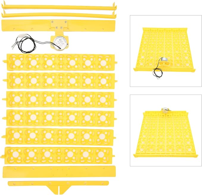 Generic Automatic Egg Turner, Quail Egg Incubator Egg Turner Tray for Incubator 156pcs Fully Automatic Egg Incubation Tray Tool for Chicken Duck Quail Egg (12V)
