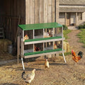 8 Holes Chicken Nesting Boxes, Nesting Boxes for Chickens, Easy to Clean and Install, Chicken Laying Box for Outdoor Chicken Coop Farm Yard, with Metal Legs, Green