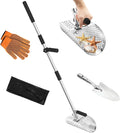 Sand Scoop for Metal Detecting, Metal Detector Sand Shovel Accessories for Beach, Stainless Steel Sand Sifter Digging Tool, Long Handle Fast Sand Sifting Flea Rake for Underwater Treasure Hunting