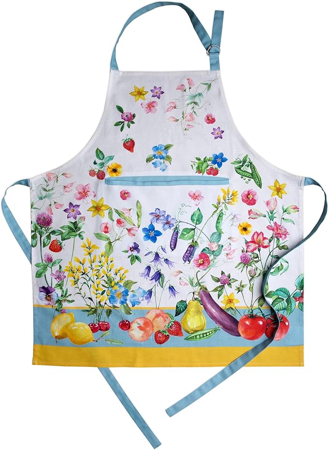 Maison d' Hermine 100% Cotton Apron for women with Pocket Kitchen Chef Apron for Men Cooking Easter Decorations