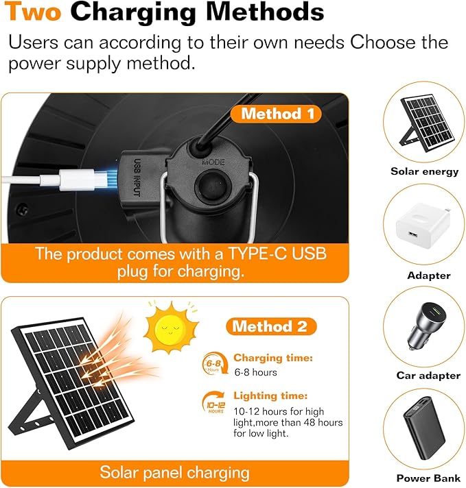 Solar Chicken Coop Light with Timer | Three-Color Dimmable LED, IP66 Waterproof Hanging Ceiling Pendant Light Suitable for Poultry Farms,Coops,Patio,Camping,Garage etc