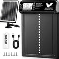 Automatic Chicken Coop Door Solar Powered with Timer/Light Sensor, Solar Chicken Coop Door Anti-Pinch, Aluminum Alloy Chicken Door | Larger Solar Panel | Higher Capacity Battery | 20M Remote Control