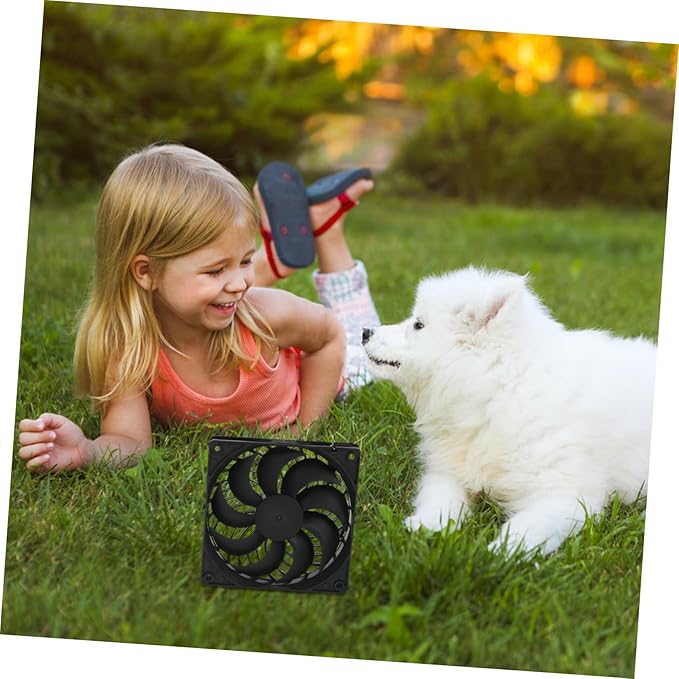 Mipcase Durable Solar Panel Fan for Pet House Chicken Coop Portable Cooling Ventilation System for Dogs Cats and Livestock Lightweight Easy to Install for Summer Use