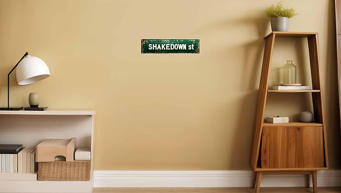 Vintage Tin Shakedown Sign Retro Metal Sign Suitable For Home Street Shop Garage Bar Farm Garden - Multi-Purpose Metal Sign For Indoor/Outdoor Use Plaque 4x16 Inch