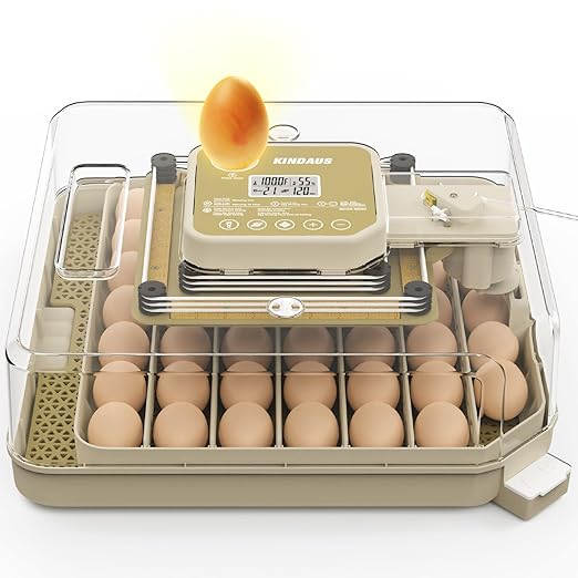 Egg Incubators for Hatching Eggs, Egg Incubator with Automatic Egg Turning and Humidity Control, Quail Eggs Chicken Egg Incubator (48 Eggs)